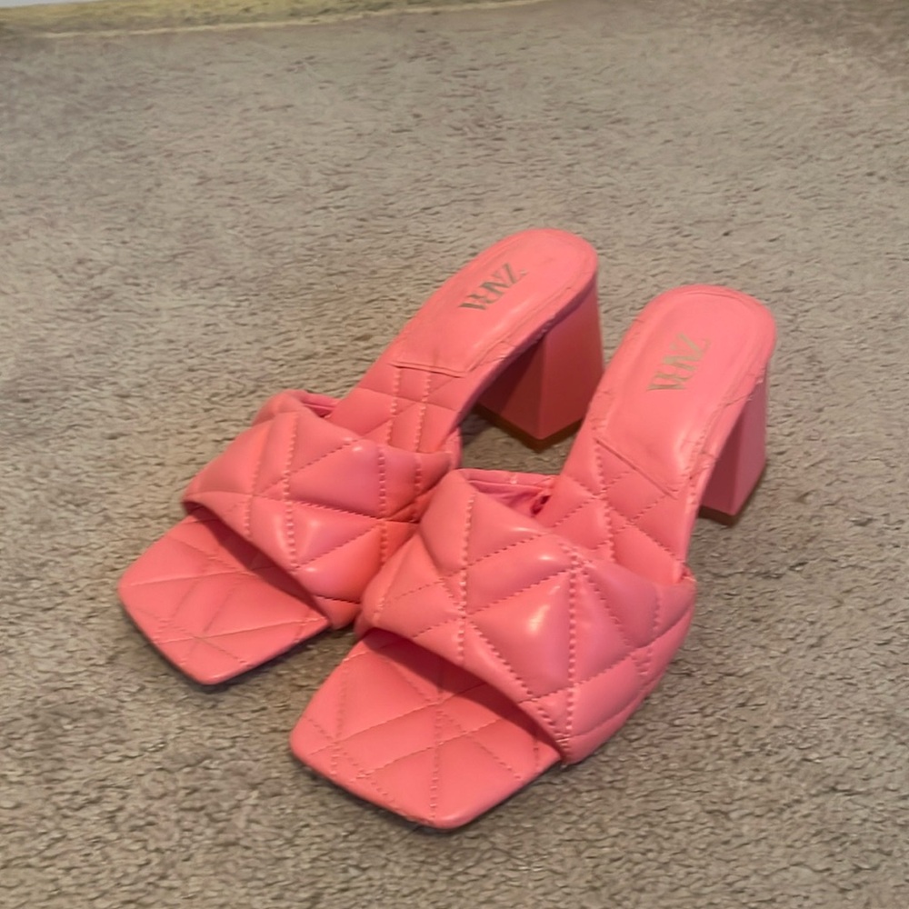 Pink Zara Heeled Sandals